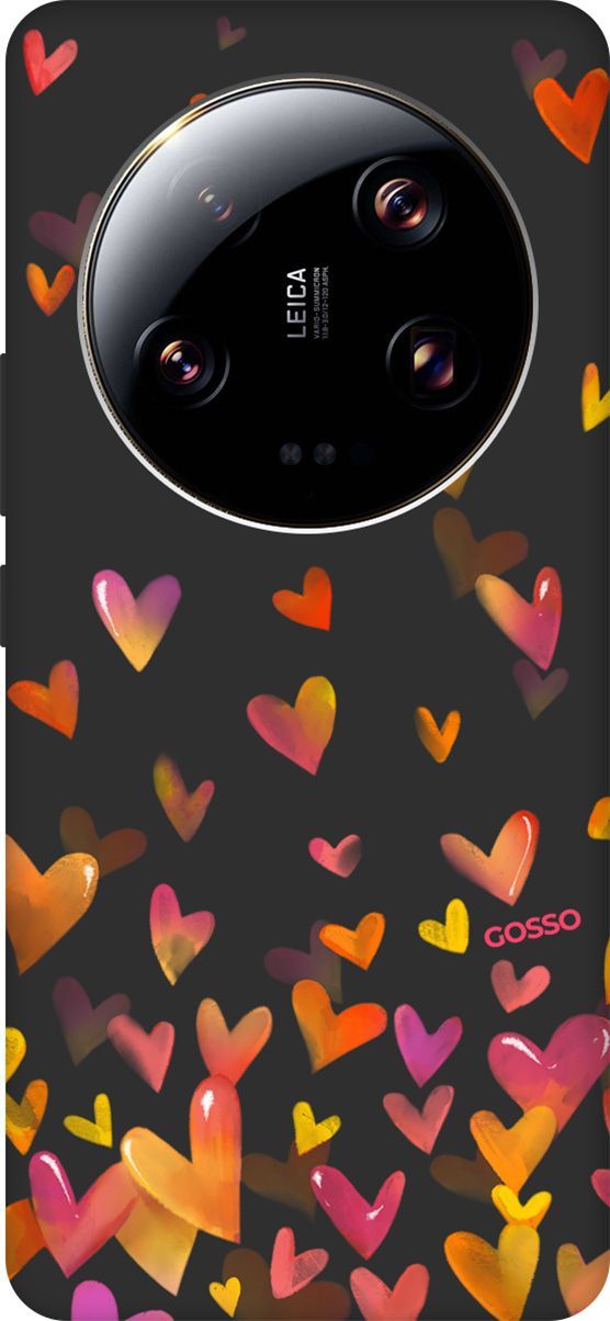 

Чехол на Xiaomi 13 Ultra с 3D принтом "Flying Hearts" черный, Черный;желтый, 159655