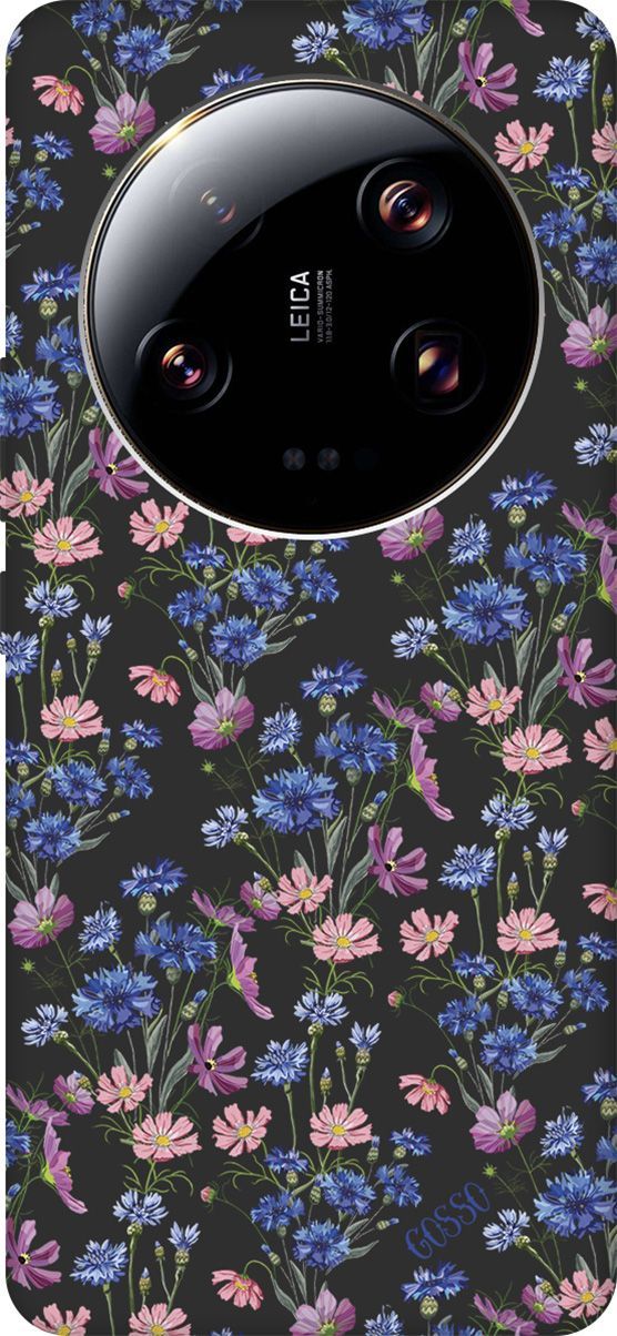 

Чехол на Xiaomi 13 Ultra с 3D принтом "Lovely Cornflowers" черный, Черный;голубой, 159655