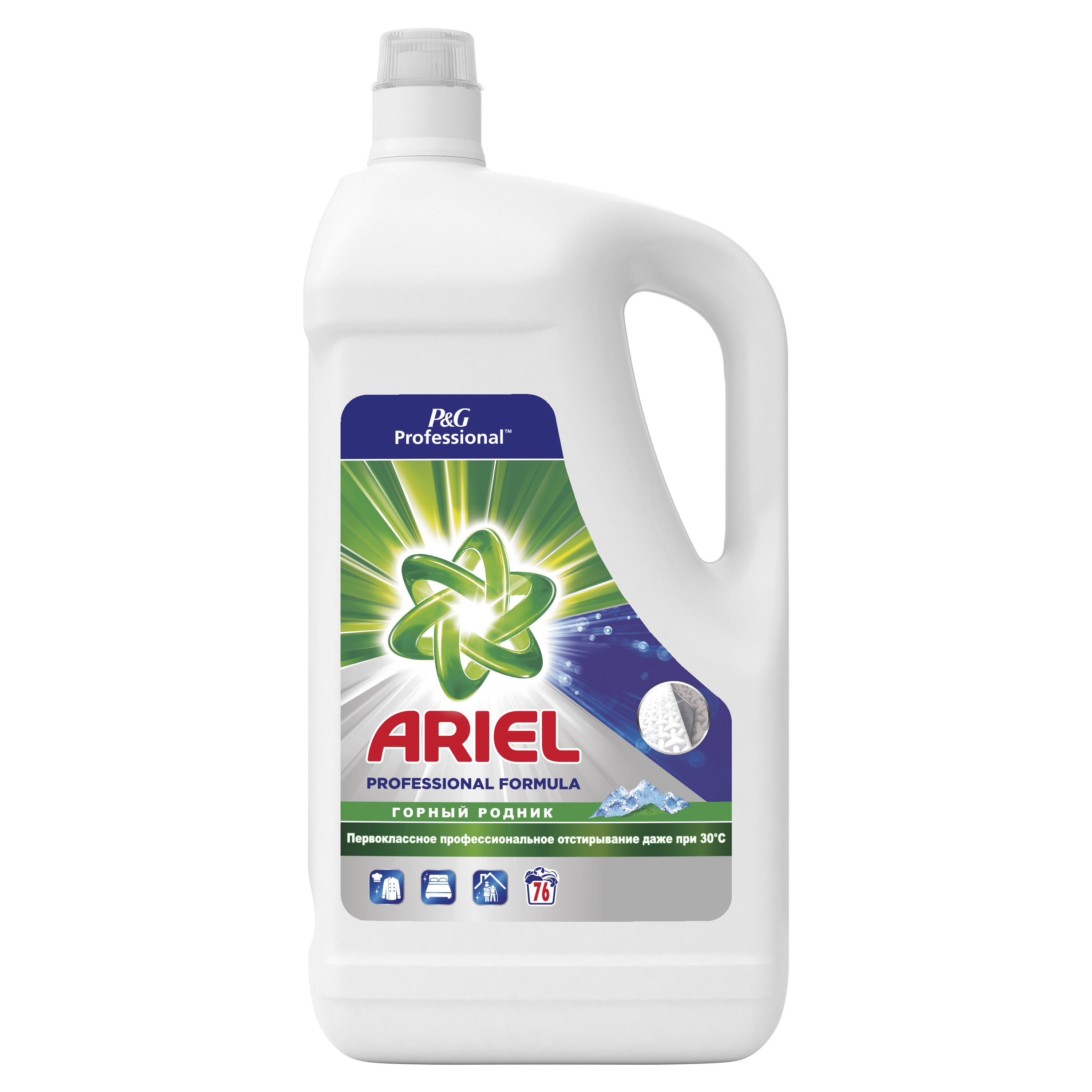 фото Ariel professional горный родник жидкий стиральный порошок 4.94л 76 стирок