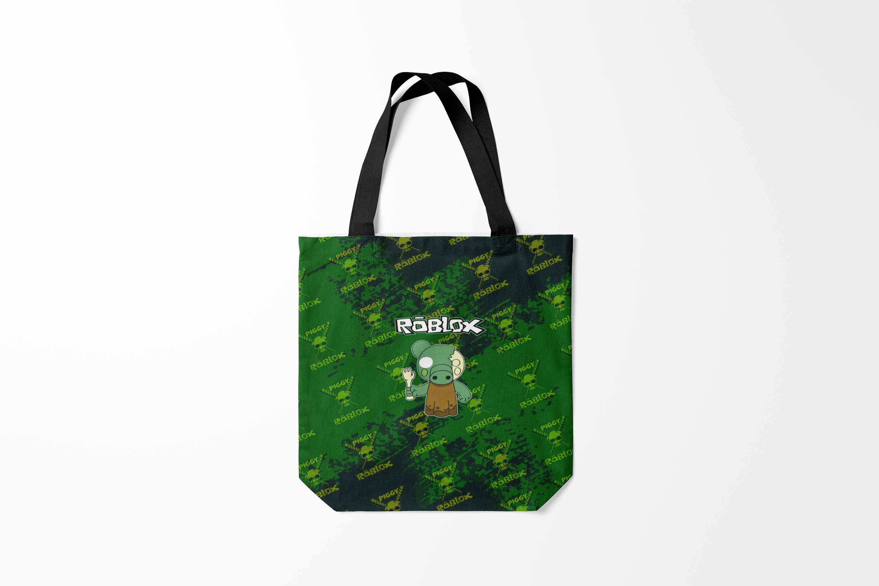 

Сумка шoппер унисекс Burnettie Roblox Свинка Пигги из, зеленый, Roblox Свинка Пигги из