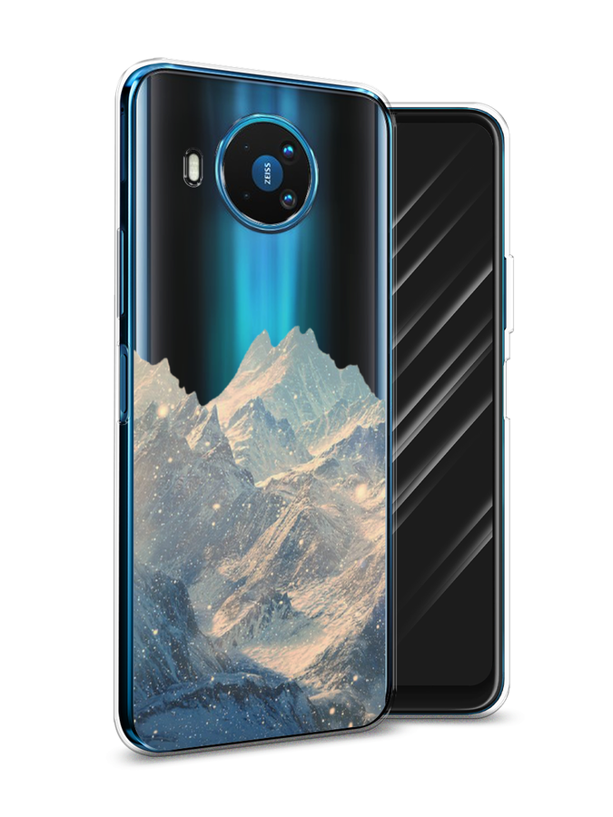 

Чехол Awog на Nokia 8.3 / Нокиа 8.3 "Горы арт 2", Серый, 123550-10