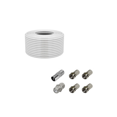 фото Кабель mobicent tv - f-plug, 50м белый (mcer310235)