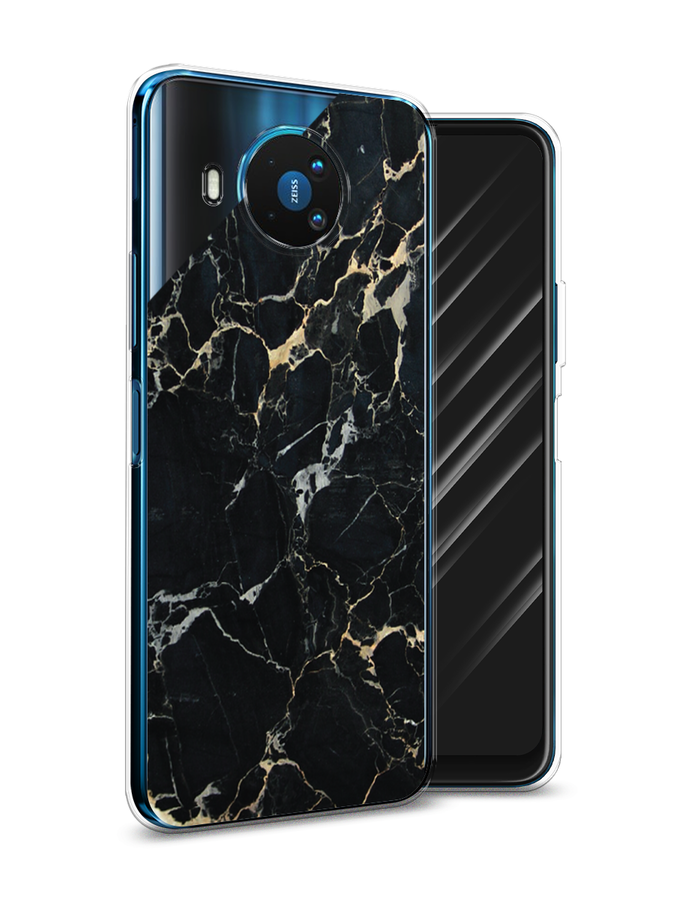 

Чехол Awog на Nokia 8.3 / Нокиа 8.3 "Черный мрамор уголок", Черный;золотистый, 123550-3