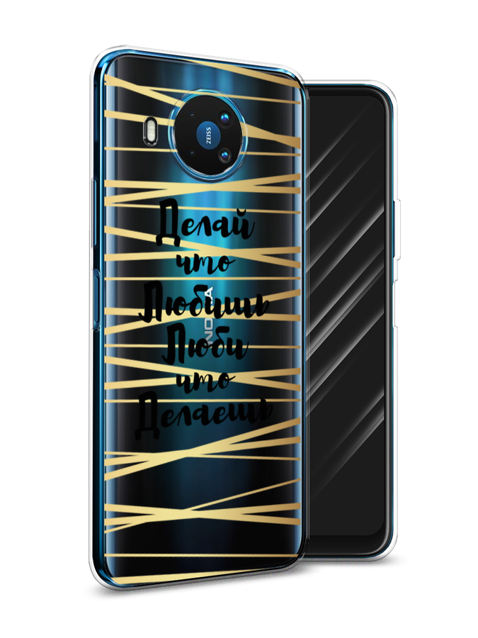 

Чехол Awog на Nokia 8.3 / Нокиа 8.3 "Делай что любишь", Золотистый;черный, 123550-7