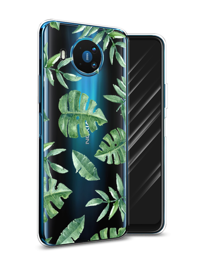 

Чехол Awog на Nokia 8.3 / Нокиа 8.3 "Нарисованные пальмовые листья", Зеленый, 123550-4