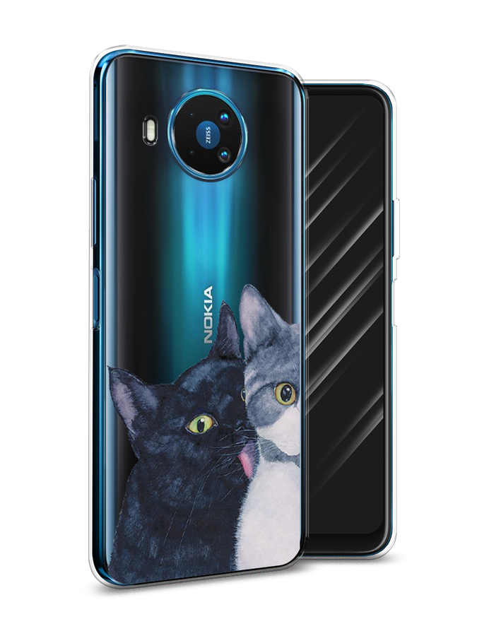 

Чехол Awog на Nokia 8.3 / Нокиа 8.3 "Кошачья любовь", Синий, 123550-1