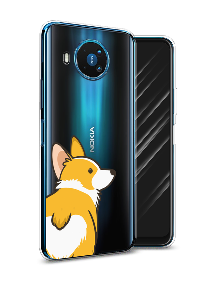 

Чехол Awog на Nokia 8.3 / Нокиа 8.3 "Корги следуй за мной", Желтый;бежевый;белый, 123550-2
