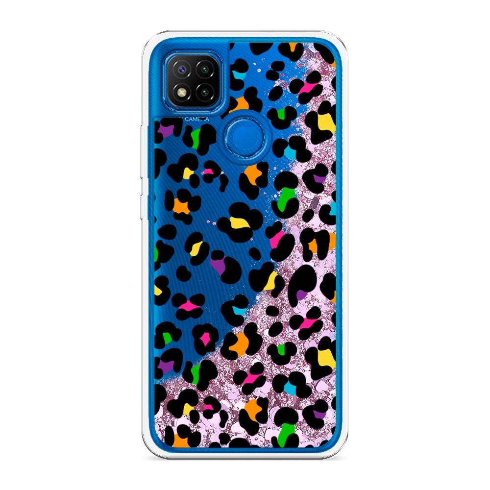 

Жидкий чехол с блестками "Яркий леопард" на Xiaomi Redmi 9C