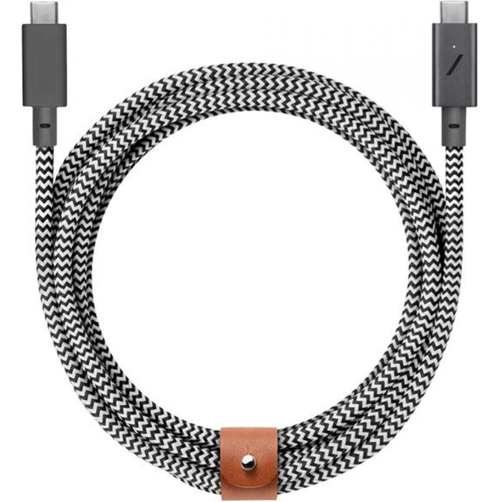 Кабель Native Union Belt Cable Pro 240W USB-C to USB-C 2.4m, зебра