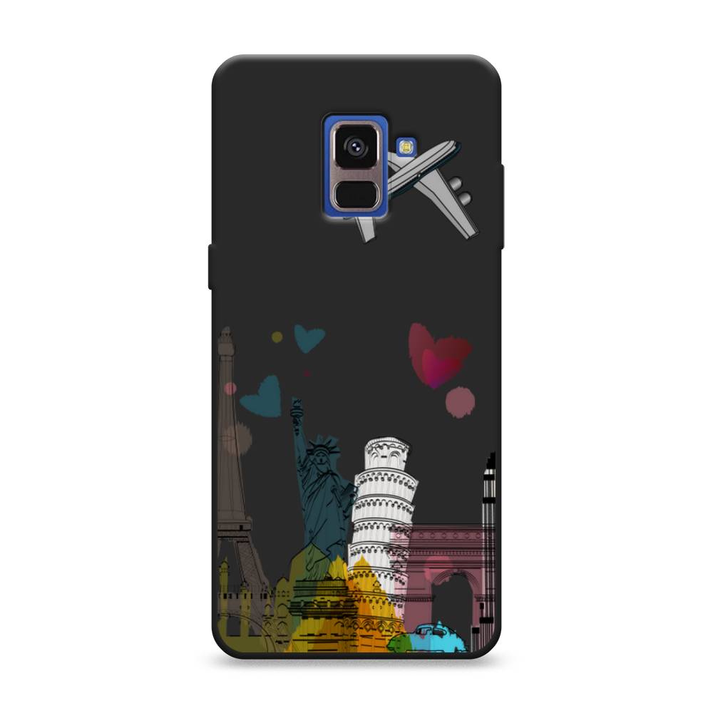 

Чехол Awog на Samsung Galaxy A8 2018 "Самолет путешествий", Разноцветный, 25452-1
