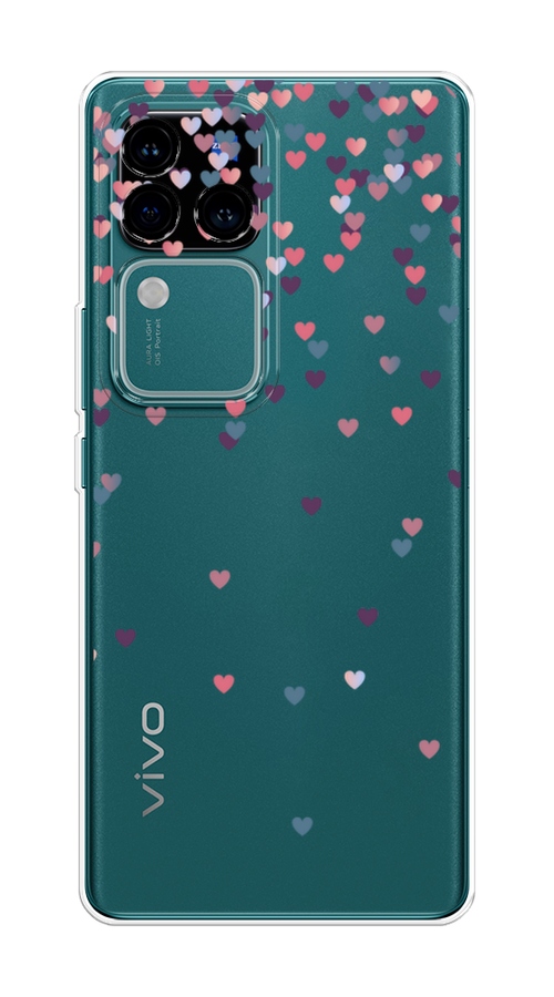 

Чехол на Vivo V30 Pro/S18 Pro "Посыпка сердечки", Розовый;фиолетовый, 2610050-1