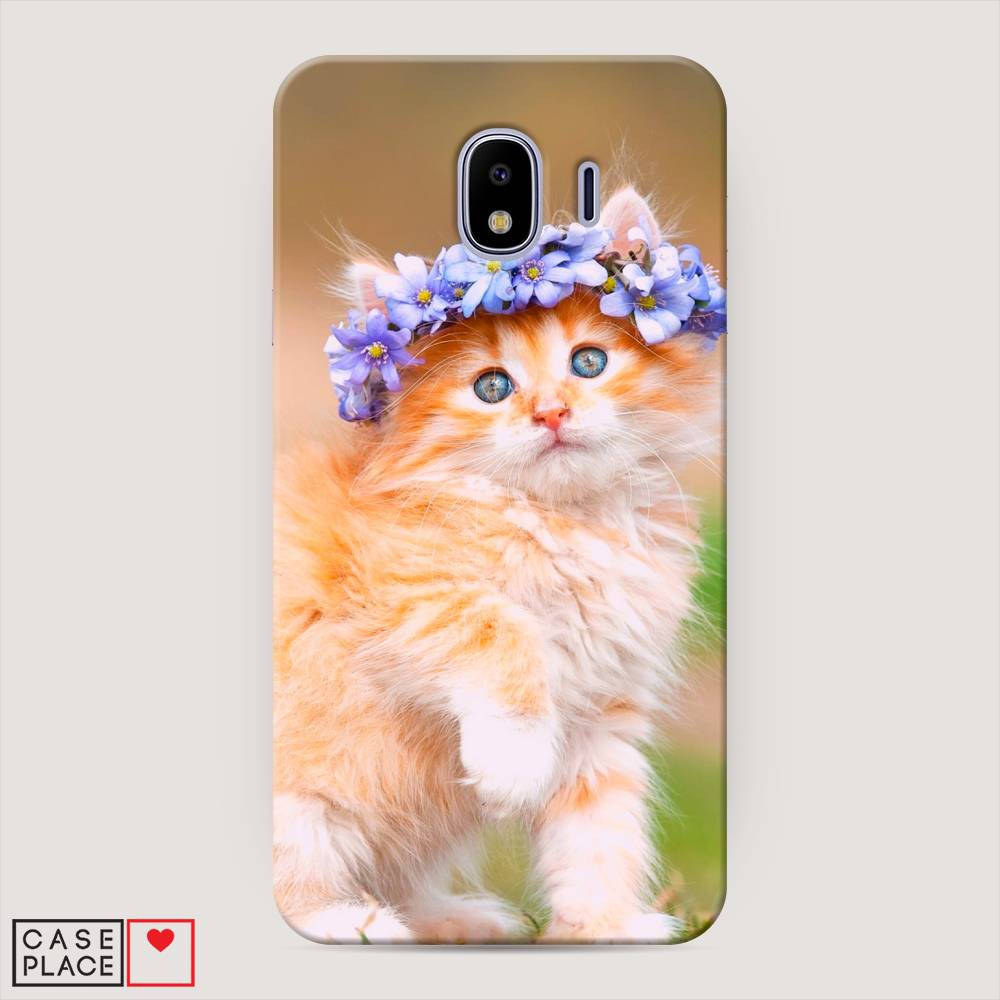 

Чехол Awog "Рыжий кот в венке" для Samsung Galaxy J4, 26420-1