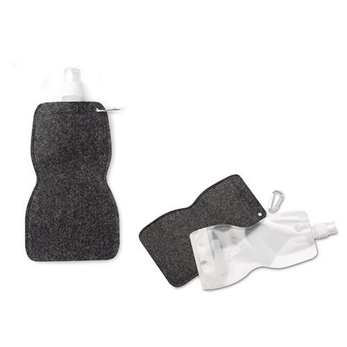 

61212496 Сумка из фетра с пластиковой бутылкой для воды 14,7x30 см, антрацитовый, Glorex