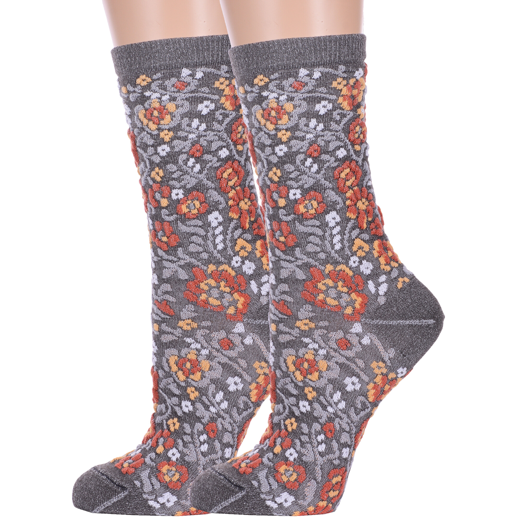 Комплект носков женских Брестский чулочный комбинат 2-20С1140 серых 25, 2 пары