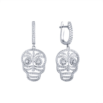 

Серьги подвески из серебра Element47 WSE24357-BW_SR_001_WG, фианит, WSE24357-BW_SR_001_WG