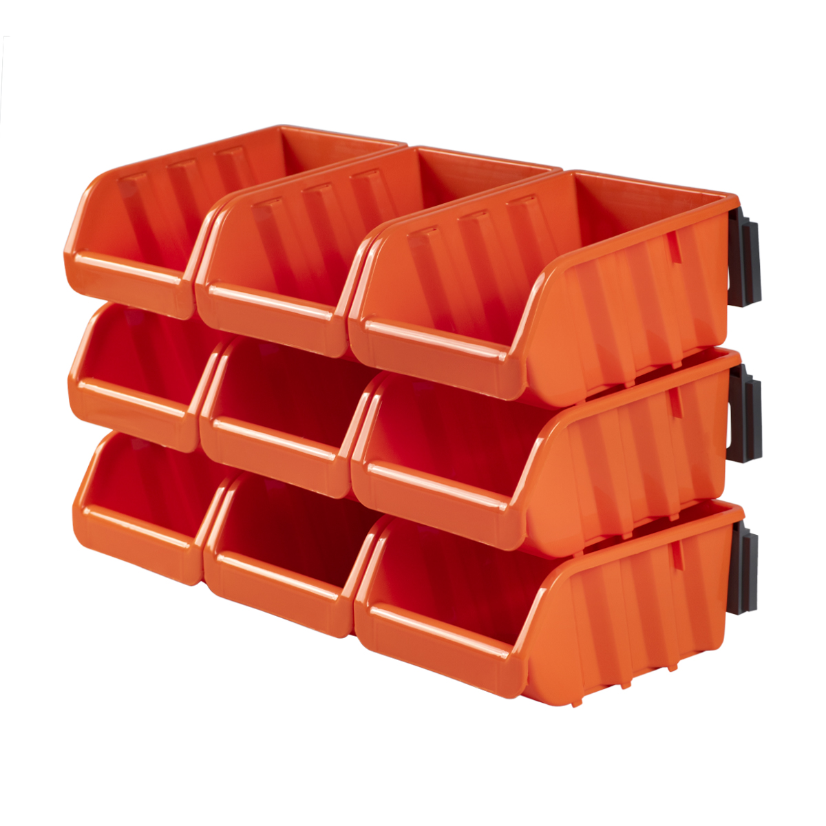 Набор лотков для метизов Blocker Master, с крепежом, 16,7 x 14,3 x 35 см, оранжевые, 9 шт