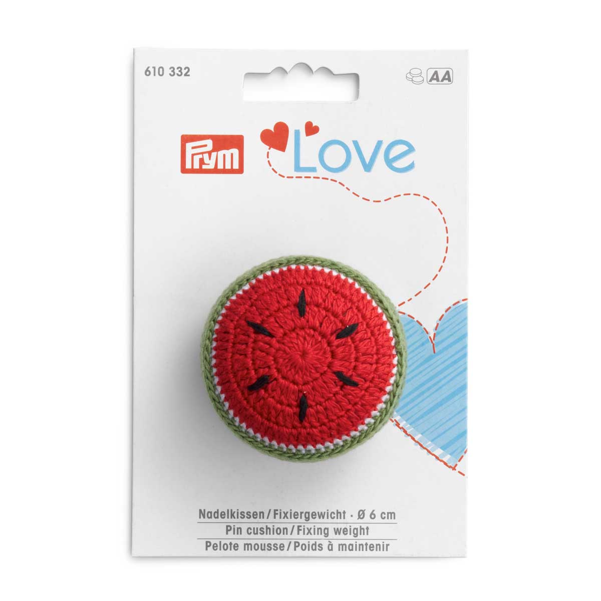 

610332 Игольница арбуз Prym Love с фиксирующей гирей, Prym