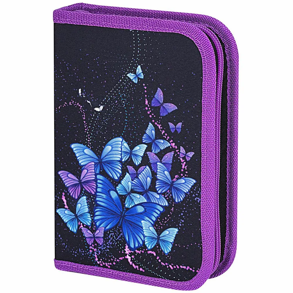 

Пенал Brauberg Fly Aways, 21х14 см, 1 отделение, 1 откидная планка, полиэстер, Черный
