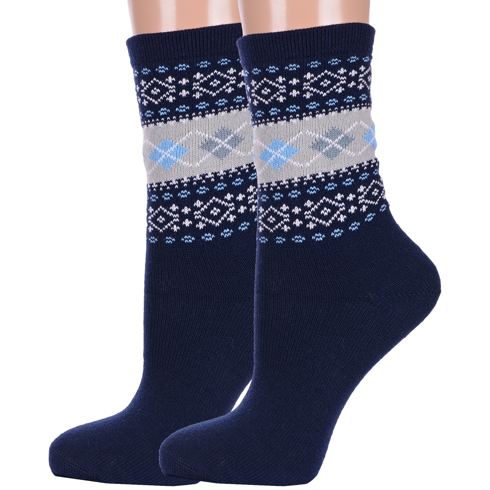 Комплект носков женских LorenzLine 2-В17 синих 25, 2 пары