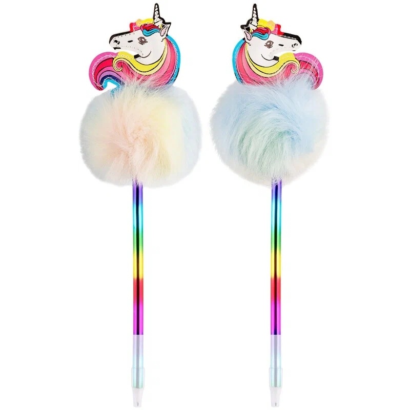 

Ручка шариковая MESHU Rainbow Unicorn синяя, 0,7мм, корпус ассорти, с топпером