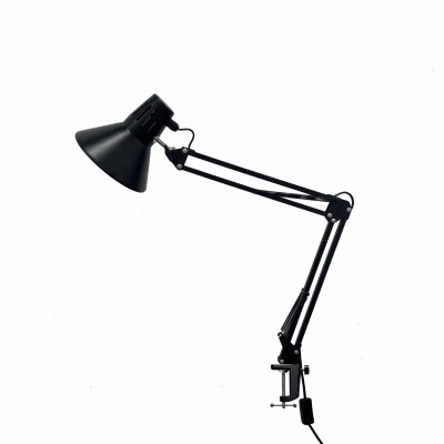 фото Светильник настольный nbs-lbb лампа чёрная на пантографе с усиленной струбциной mobicent