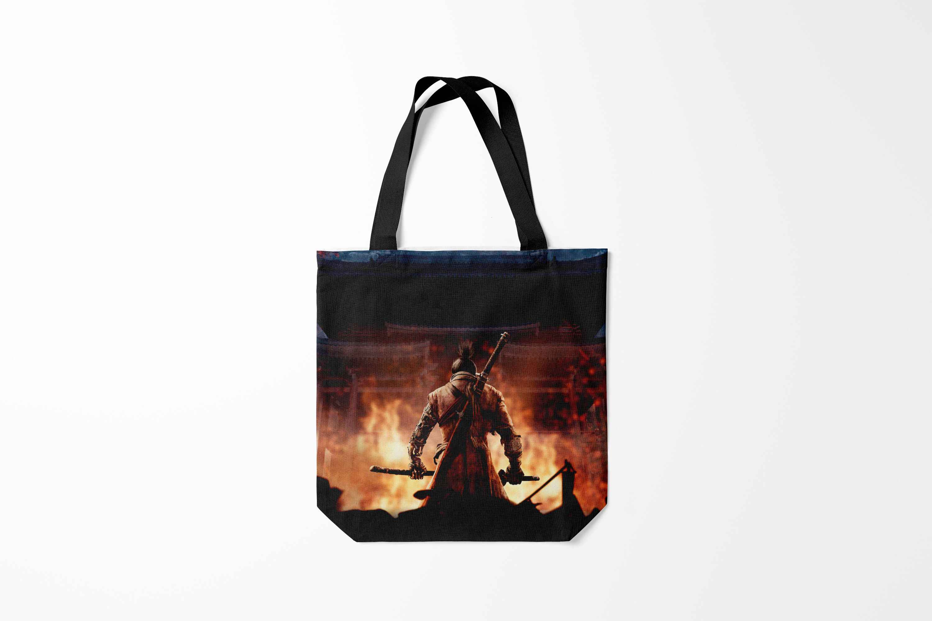 

Сумка шoппер унисекс Burnettie Sekiro shadow die twice shadows, коричневый, Sekiro shadow die twice shadows