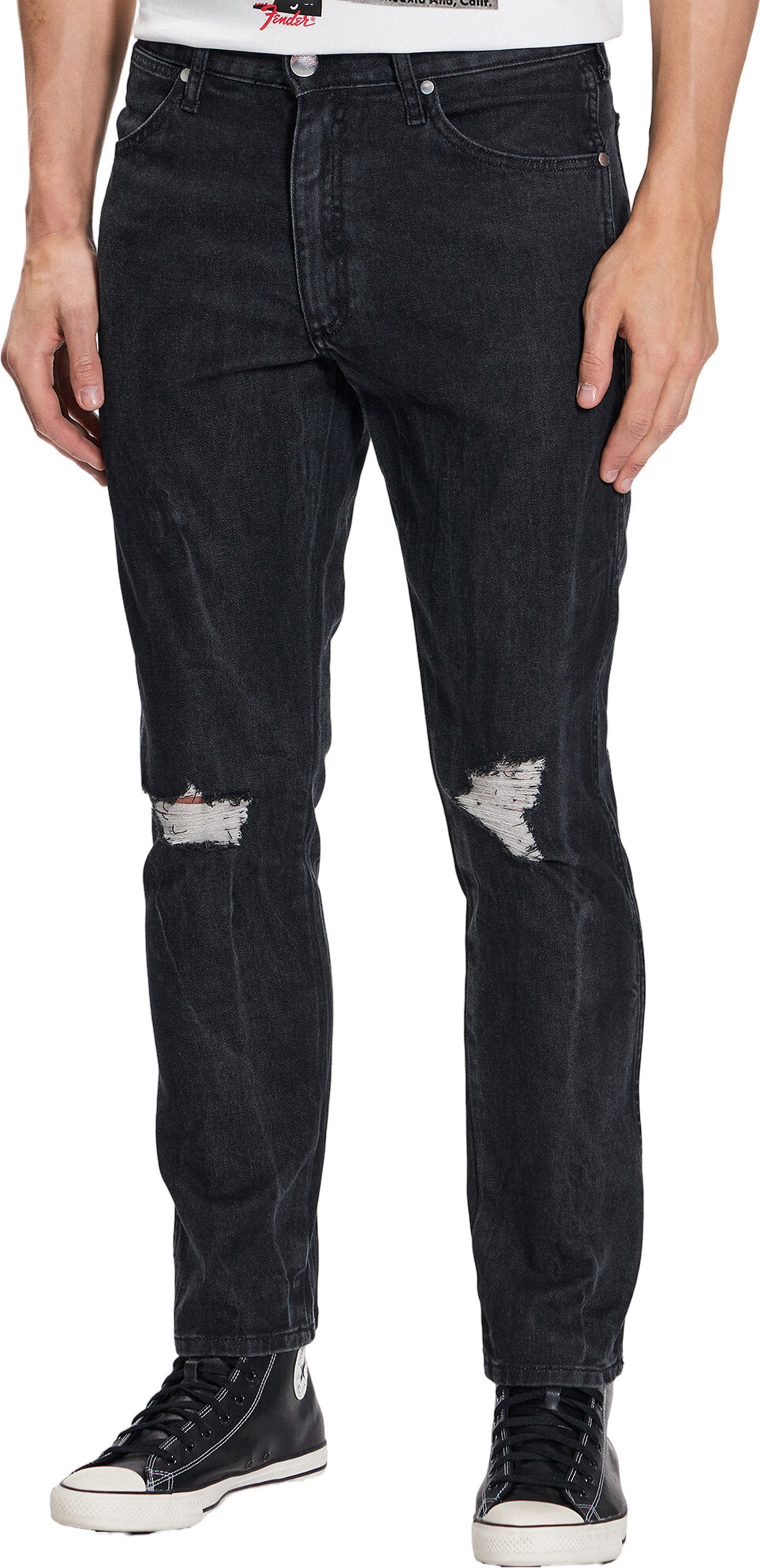 

Джинсы мужские Wrangler Men Larston Jeans черные 27/32, Черный, Men Larston Jeans