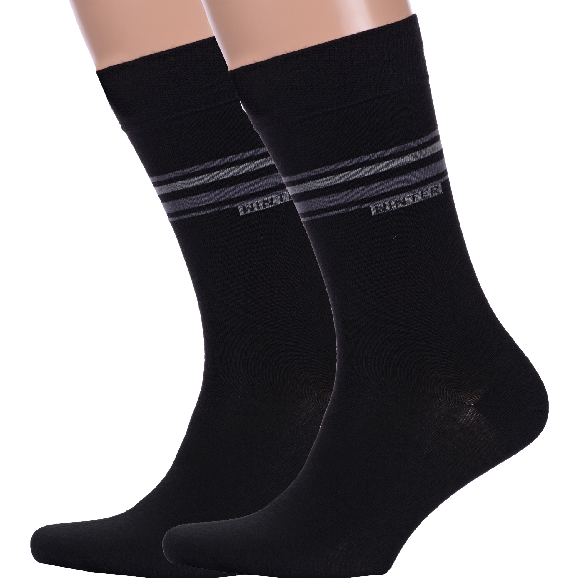 Комплект носков мужских LorenzLine 2-В14 черных 25, 2 пары