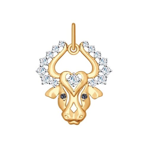 

Подвеска из красного золота SOKOLOV 035124, фианит, 035124