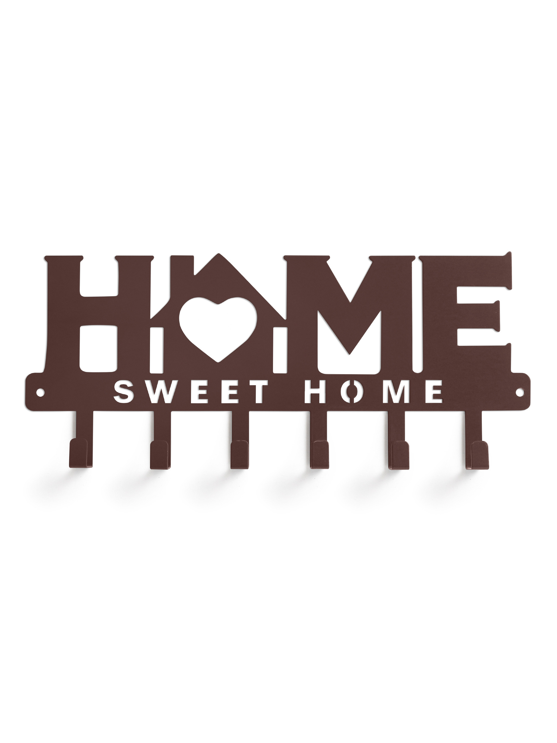 

Ключница настенная, sweet home, 6 крючков, цвет коричневый