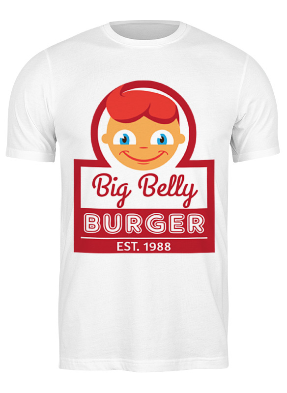 

Футболка женская Printio Big belly burger белая M, Белый, Big belly burger