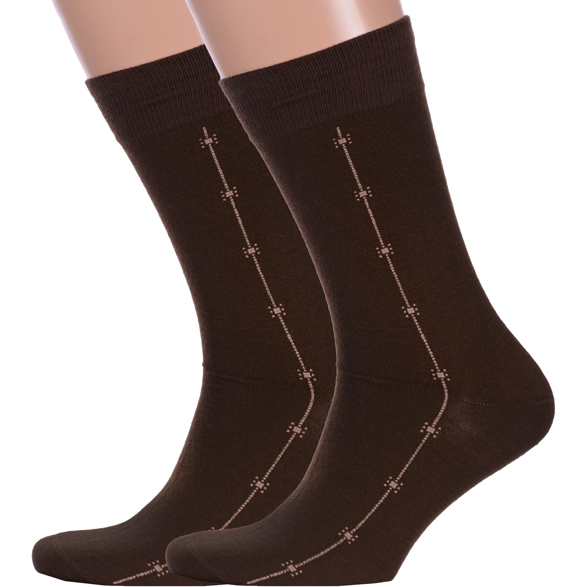 Комплект носков мужских LorenzLine 2-В11 коричневых 29, 2 пары