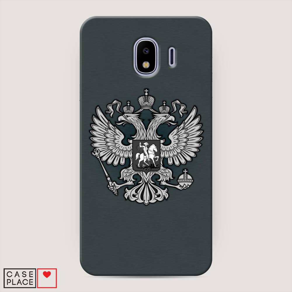 фото Чехол awog "герб россии серый" для samsung galaxy j4