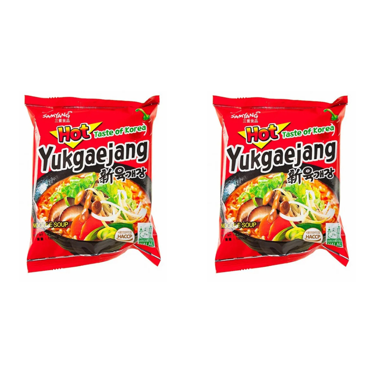 Лапша Samyang быстрого приготовления Юкедзянг рамен острая говядина, 120 г х 2 шт