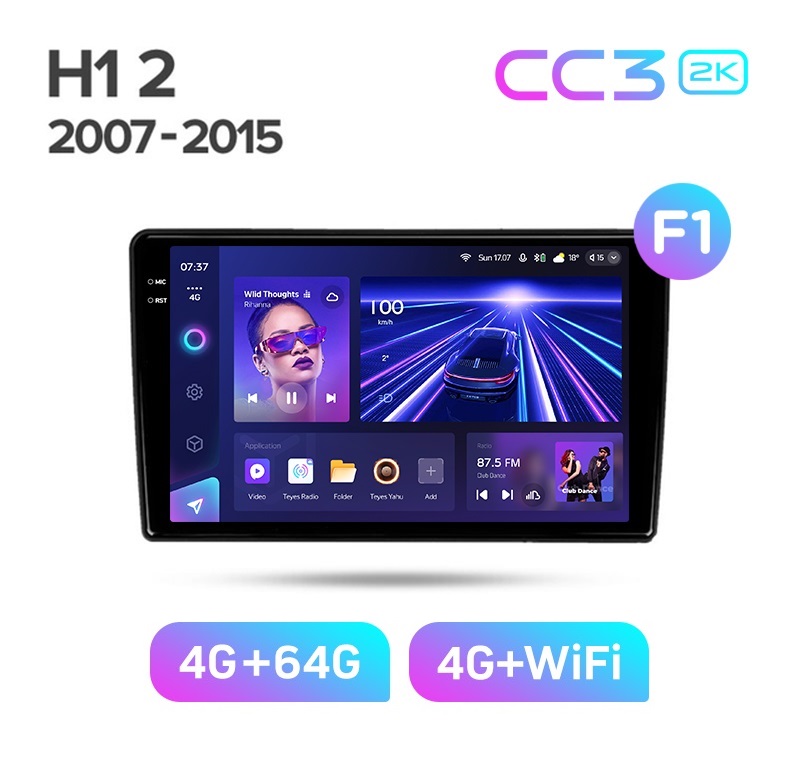 Магнитола TEYES HYUNDAI H1 2007-2015 г CC3 2K 464ГБ 3689000₽