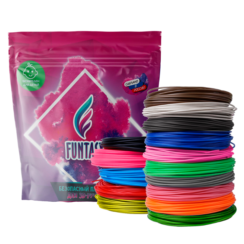 

Картриджи и пластик для 3D ручки Funtasy PLA-SET-15-5-2, PLA-SET-15-5-2