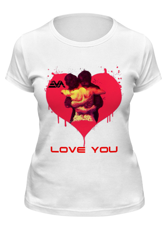 

Футболка женская Printio Love you белая M, Белый, Love you