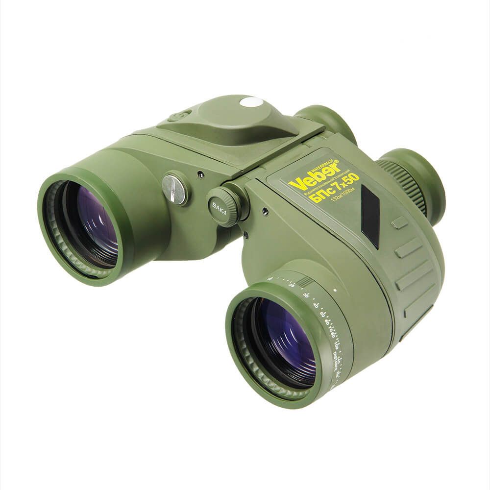 

Бинокль Veber БПс 7x50 WP, плавающий, с компасом, Waterproof