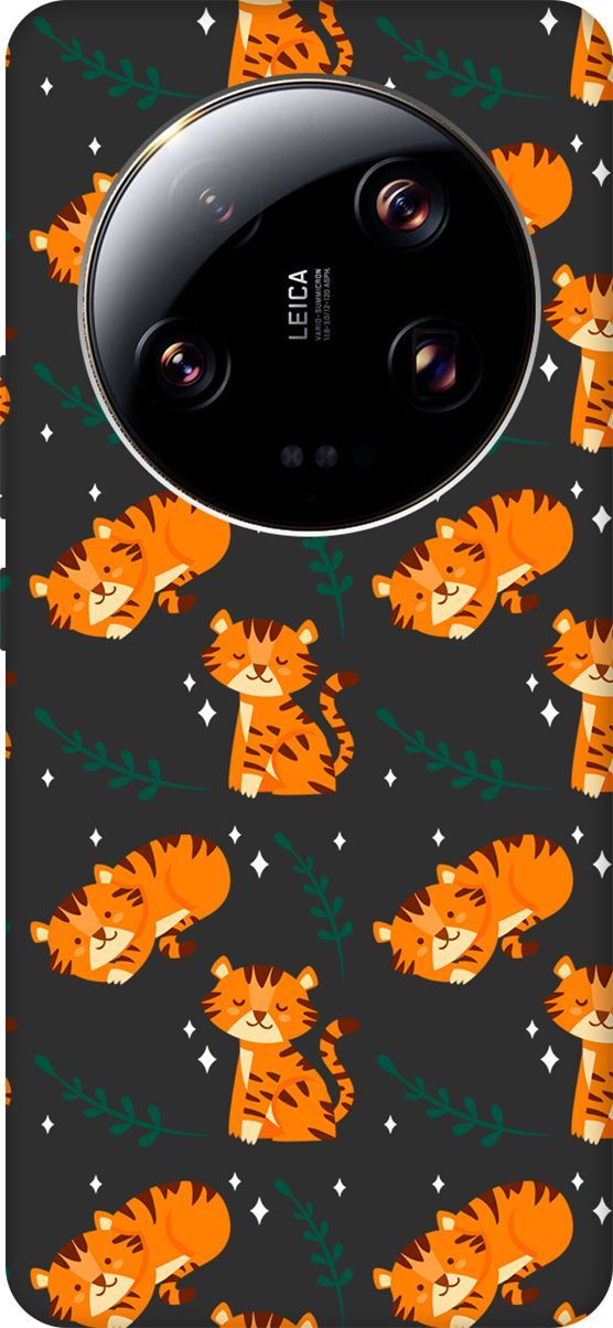 

Матовый Soft Touch Чехол на Xiaomi 13 Ultra с 3D принтом "Tigers" черный, Черный;белый, 159655