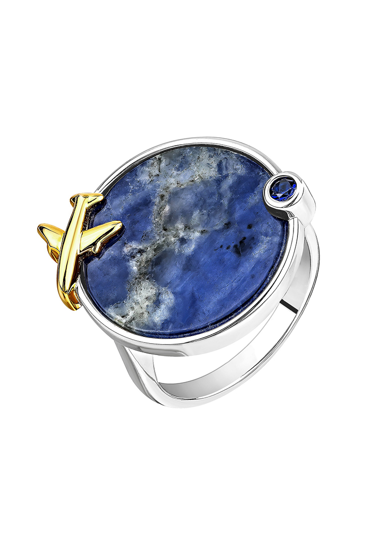 

Кольцо из серебра с содалитом/фианитом р. , Kari Jewelry КЛ-2441, КЛ-2441