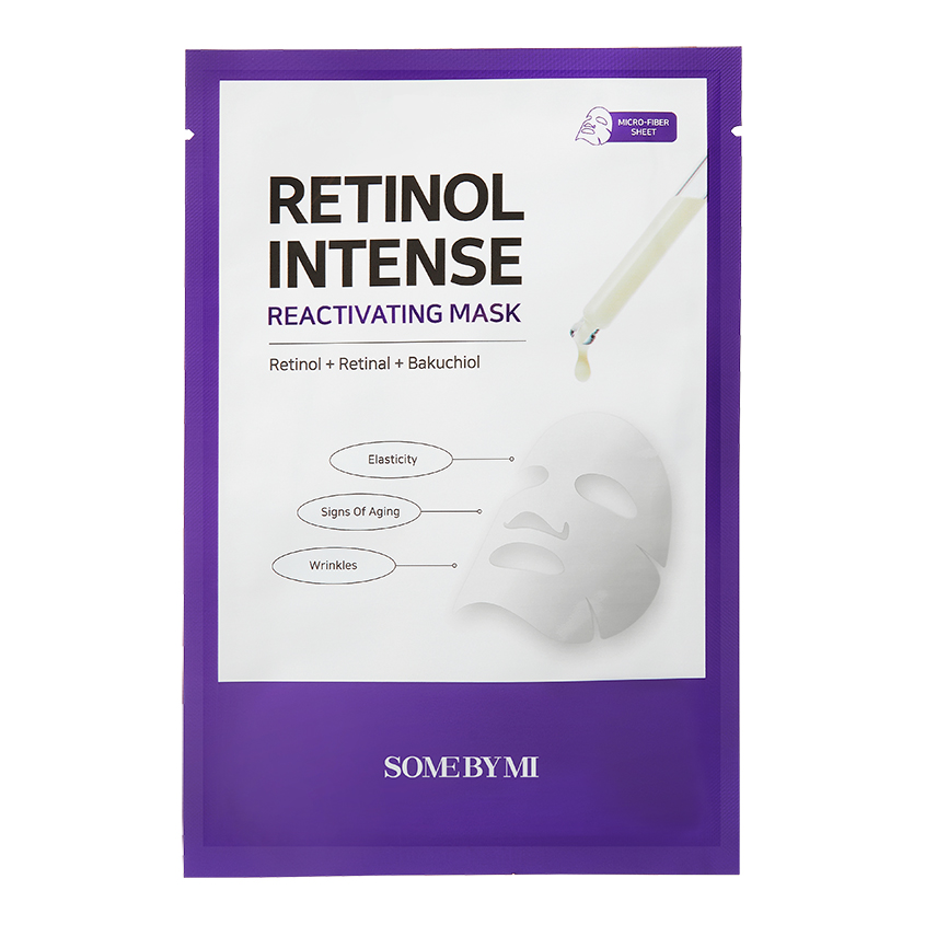 Маска Для Лица Some By Mi Retinol Intense С Ретинолом И Бакучиолом Anti-age 22 Г elizavecca milky piggy egf retinol cream крем для лица с ретинолом 100 мл