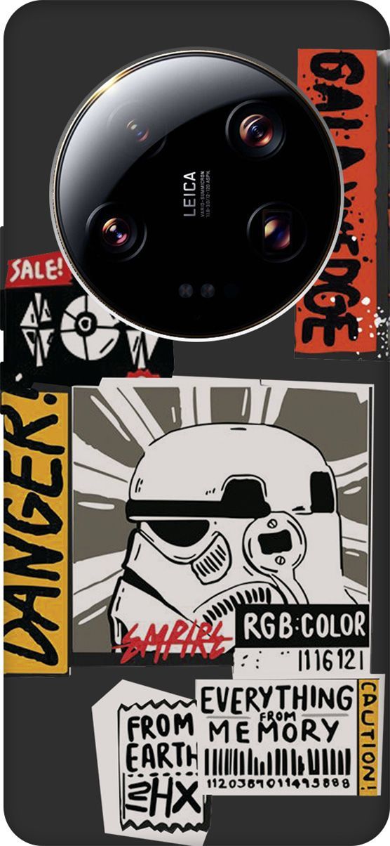 

Чехол на Xiaomi 13 Ultra с 3D принтом "Stormtrooper Stickers" черный, Черный;белый, 159655