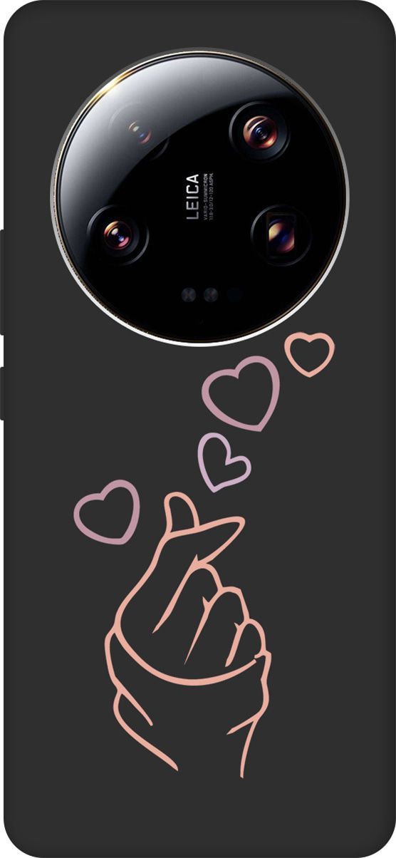 

Чехол на Xiaomi 13 Ultra с 3D принтом "K-Heart" черный, Черный;розовый, 159654