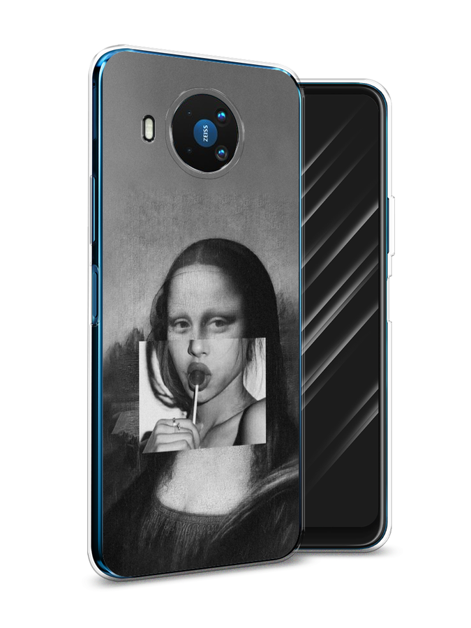 

Чехол Awog на Nokia 8.3 / Нокиа 8.3 "Mona Lisa sucking lollipop", Серый, 123550-9
