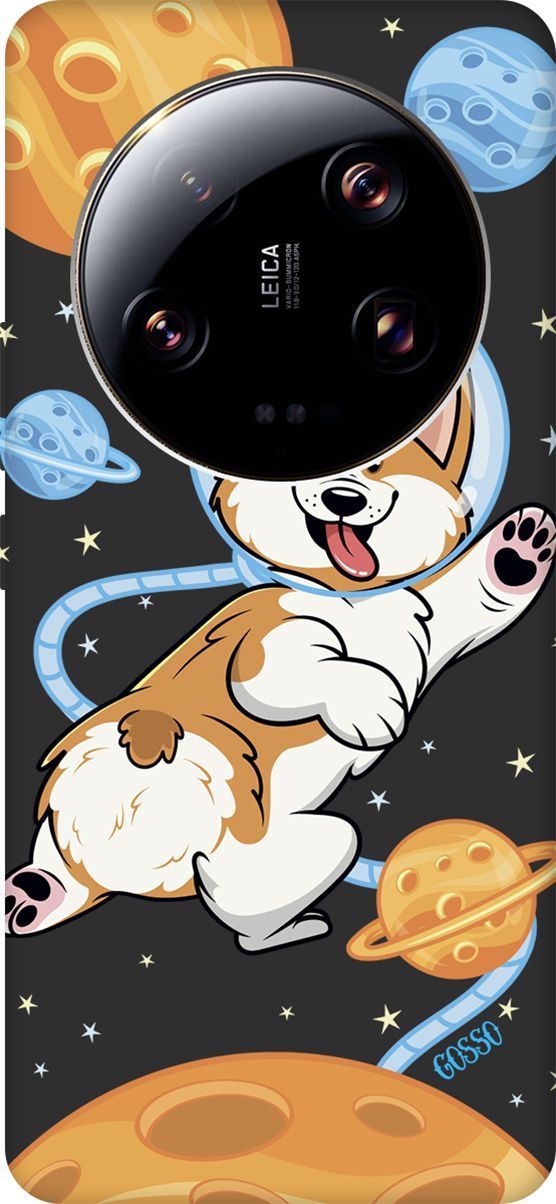 

Чехол на Xiaomi 13 Ultra с 3D принтом "CosmoCorgi" черный, Черный;коричневый, 159654