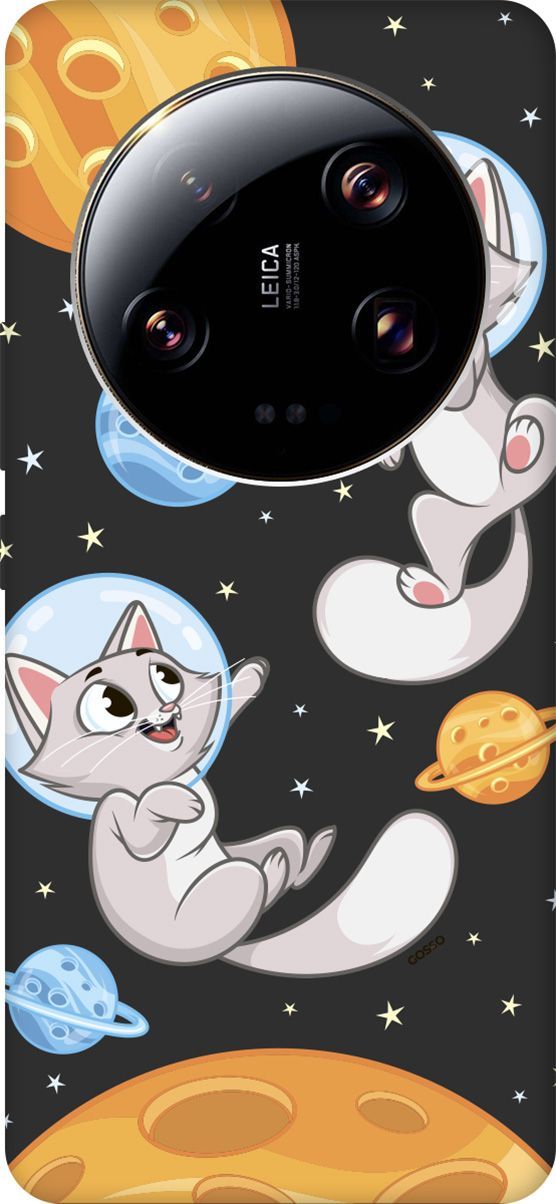 

Чехол на Xiaomi 13 Ultra с 3D принтом "CosmoCats" черный, Черный;серый, 159654