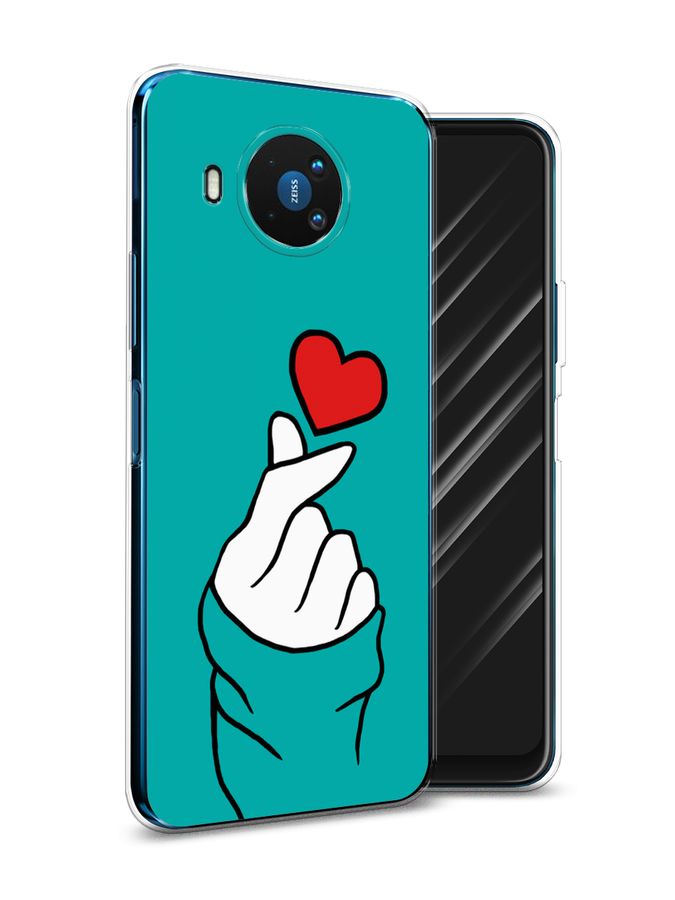 

Чехол Awog на Nokia 8.3 / Нокиа 8.3 "Маленькое сердечко", Голубой;белый;красный, 123550-7