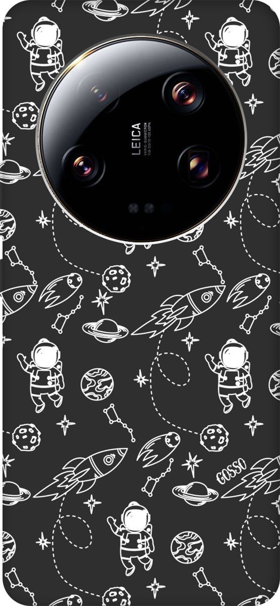 

Чехол на Xiaomi 13 Ultra с 3D принтом "Space W" черный, Черный;белый, 159654