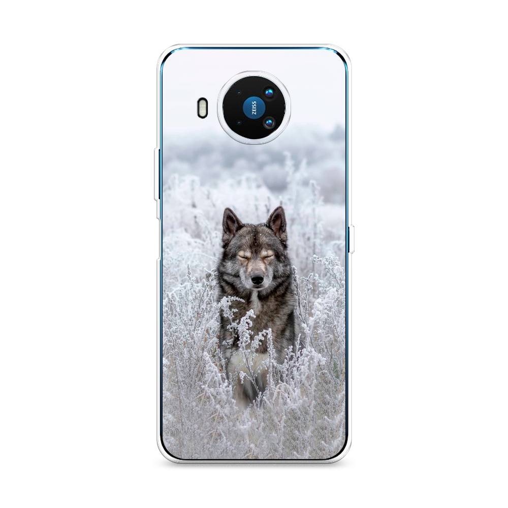 фото Чехол awog "волк в поле" для nokia 8.3