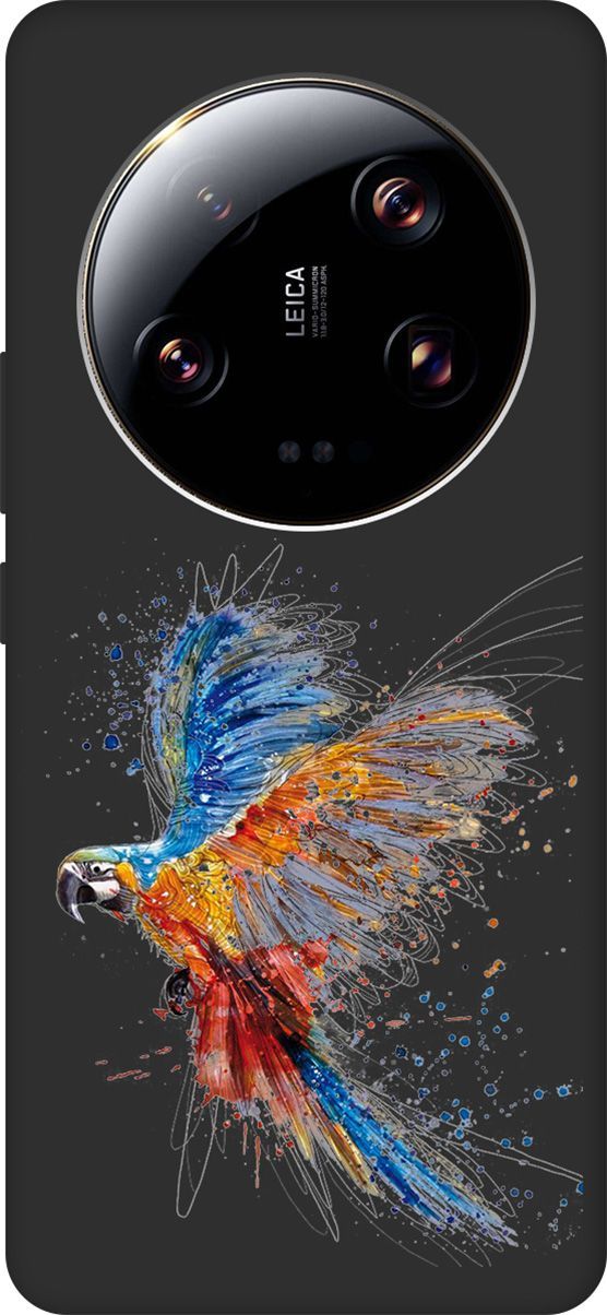 

Чехол на Xiaomi 13 Ultra с 3D принтом "Colorful Parrot" черный, Черный;красный, 159654